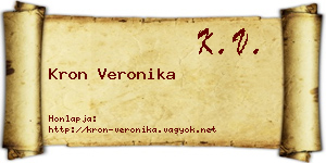 Kron Veronika névjegykártya